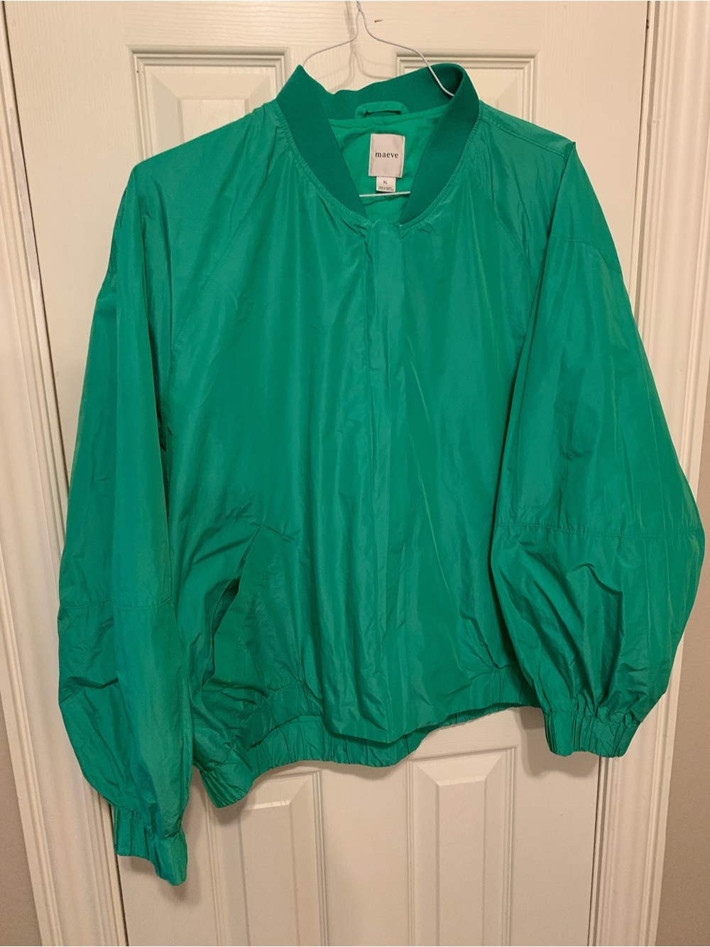 Maeve Kelly Green Jacket with the feel of a Windbreaker for Cool Days XL